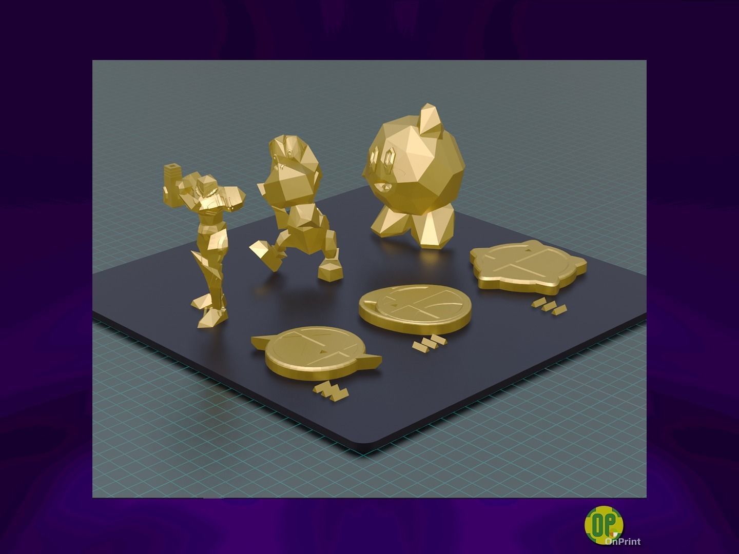 SUPER SMASH BROS 64 - Pack2 - Sasmus-Yoshi-Kirby - Printables 3D print model_1