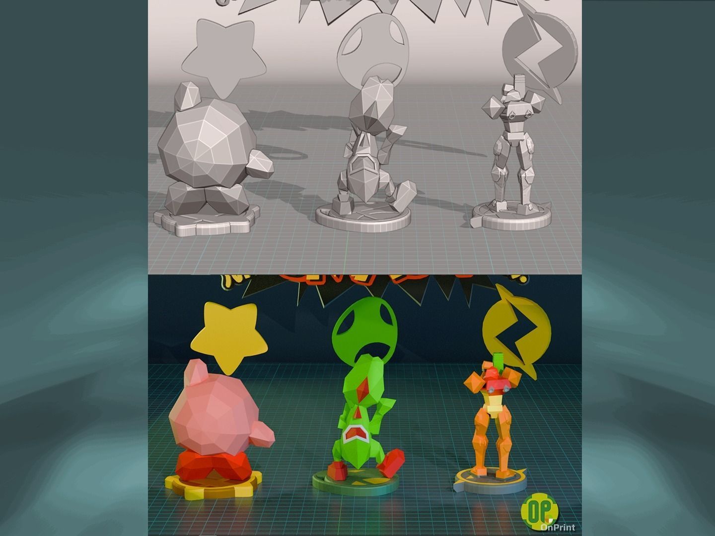 SUPER SMASH BROS 64 - Pack2 - Sasmus-Yoshi-Kirby - Printables 3D print model_9