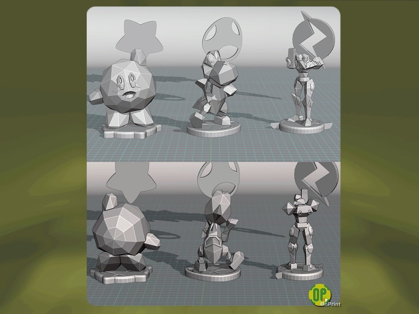 SUPER SMASH BROS 64 - Pack2 - Sasmus-Yoshi-Kirby - Printables 3D print model_2