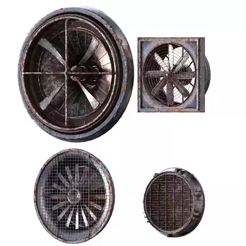 Exhaust vents pack  3D model