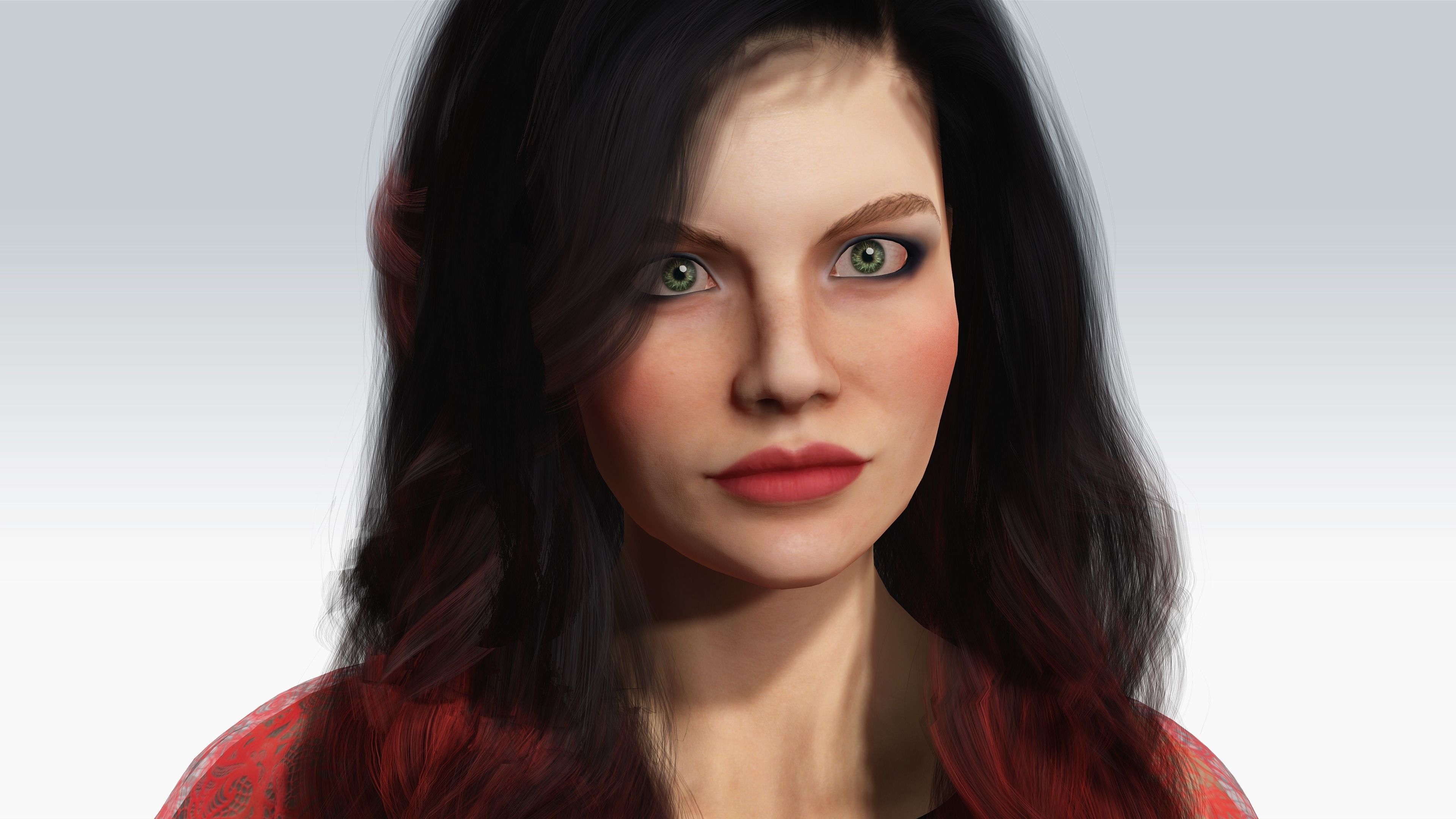 Sexy Character - Fully Rigged 3D model Low-poly 3D model_2