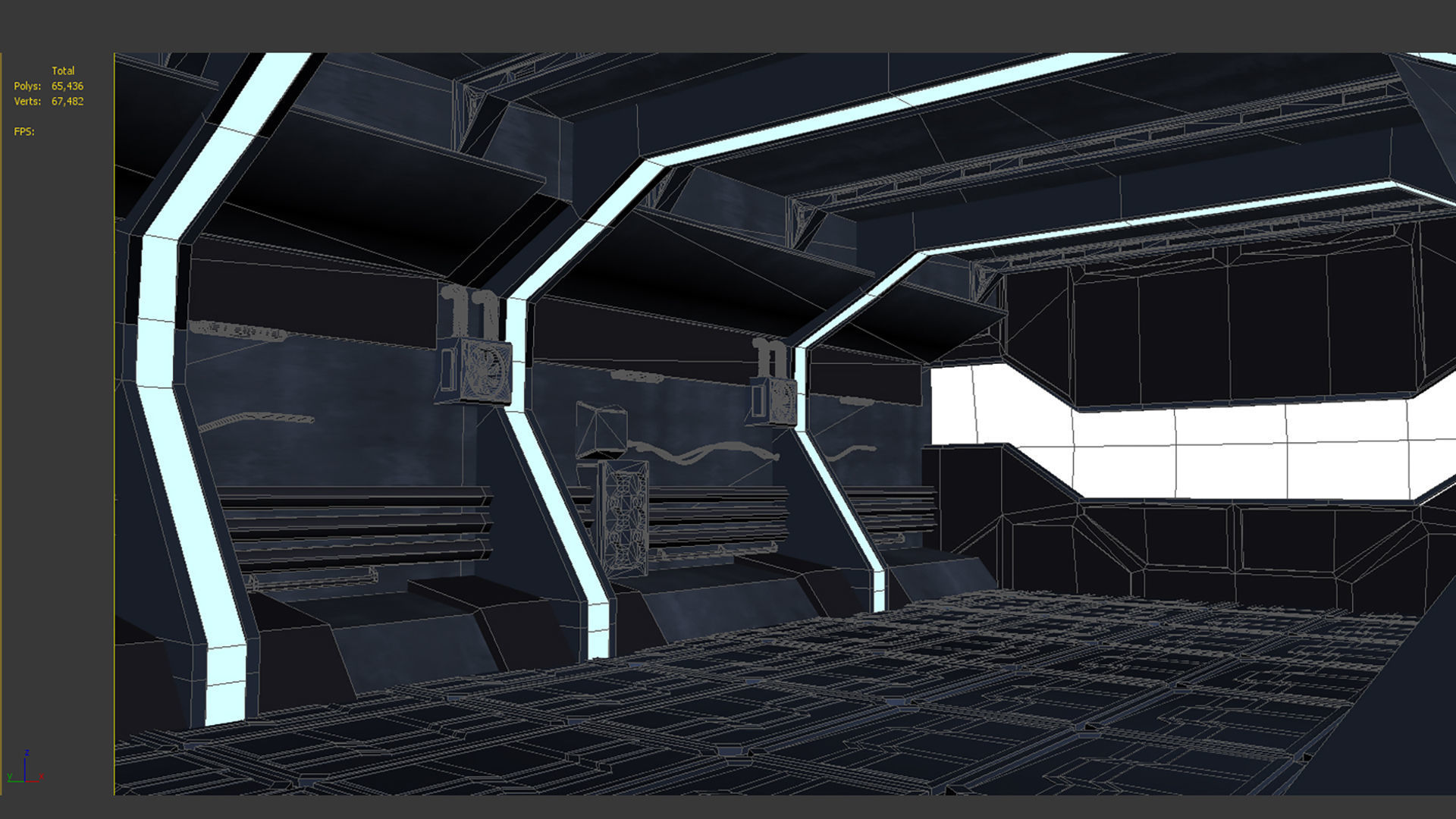 spaceship space station futuristic sci-fi fantasy 3D model_5