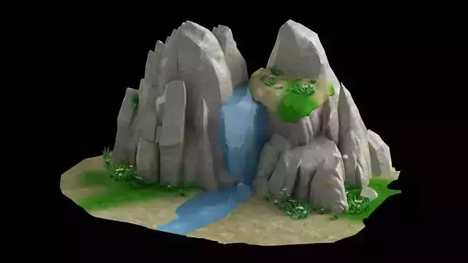 floating island map scene game treehouse river valley