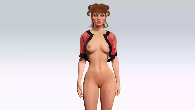 Sexy naked girl - Fully Rigged 3D model