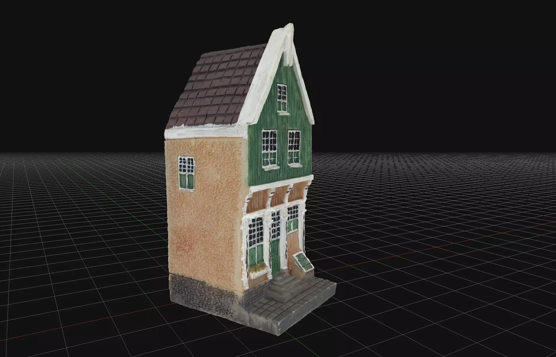 House 8 old hand made stone house based of off Amsterdam 3D model_0