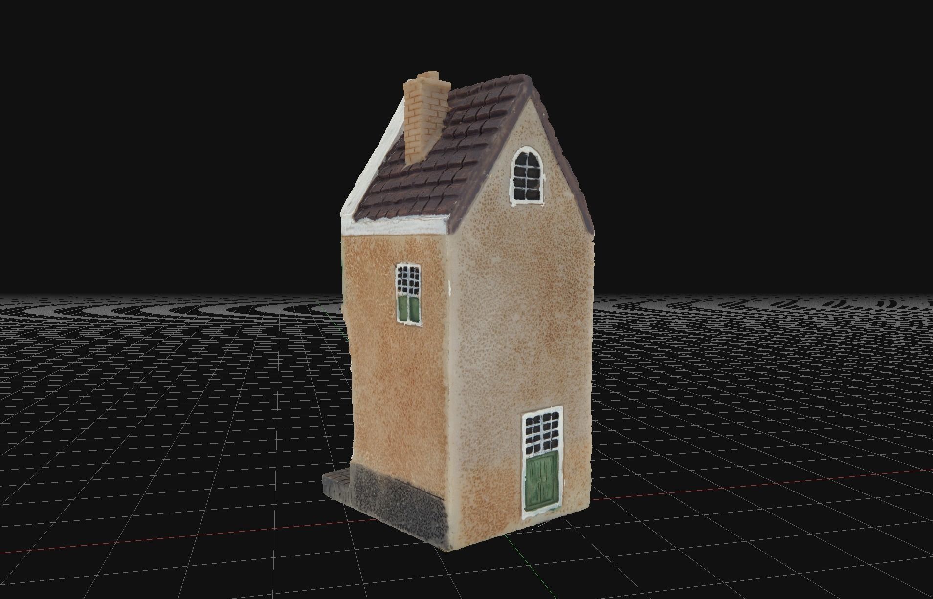 House 8 old hand made stone house based of off Amsterdam 3D model_2