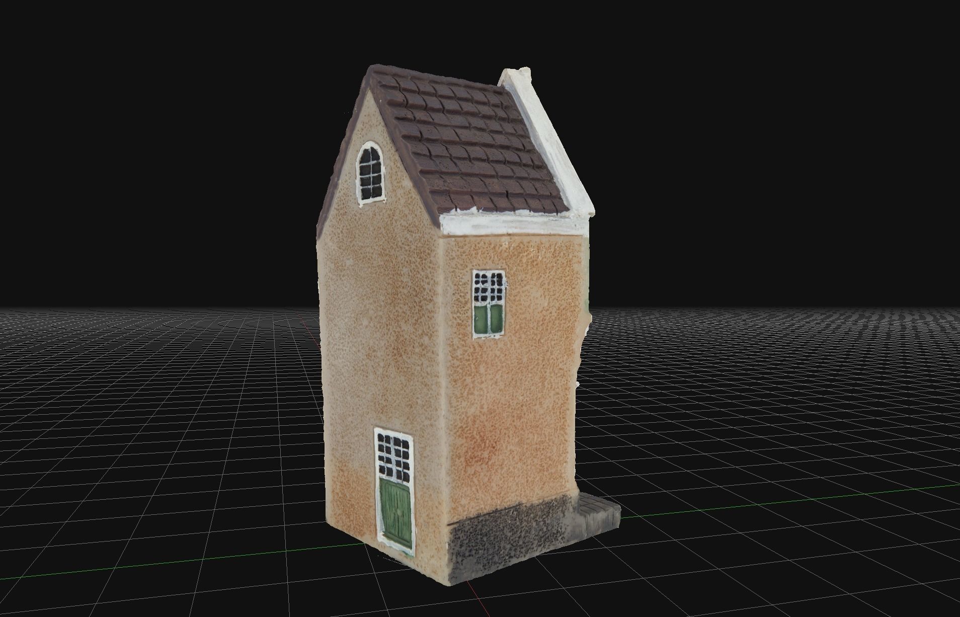 House 8 old hand made stone house based of off Amsterdam 3D model_3