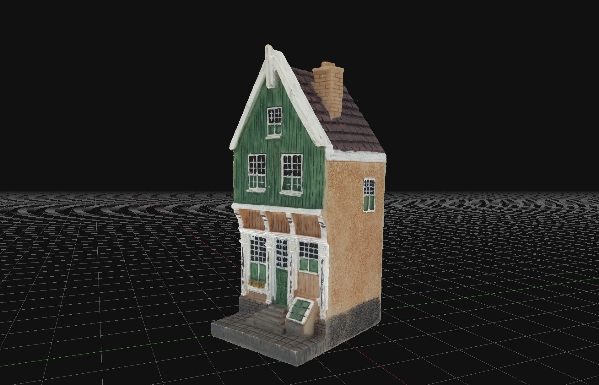 House 8 old hand made stone house based of off Amsterdam 3D model_1