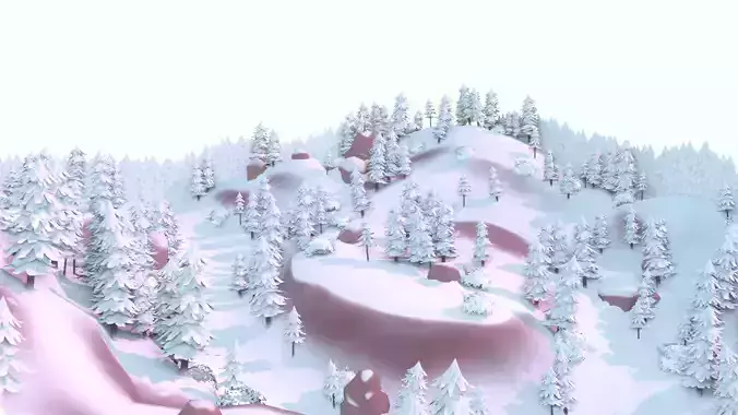 Winter Forest - Hand Painted