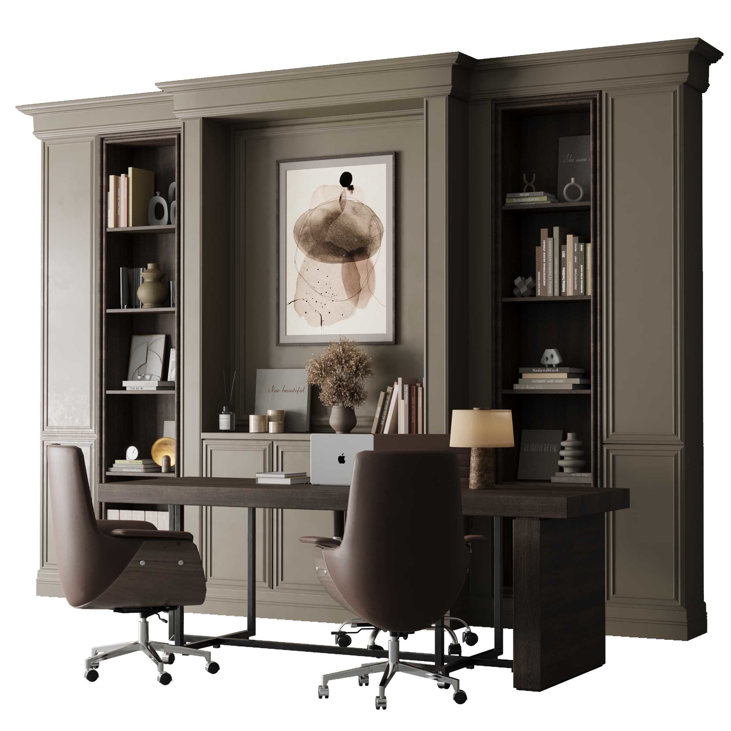 Boss Desk Classic - Office Furniture 42 3D model_2