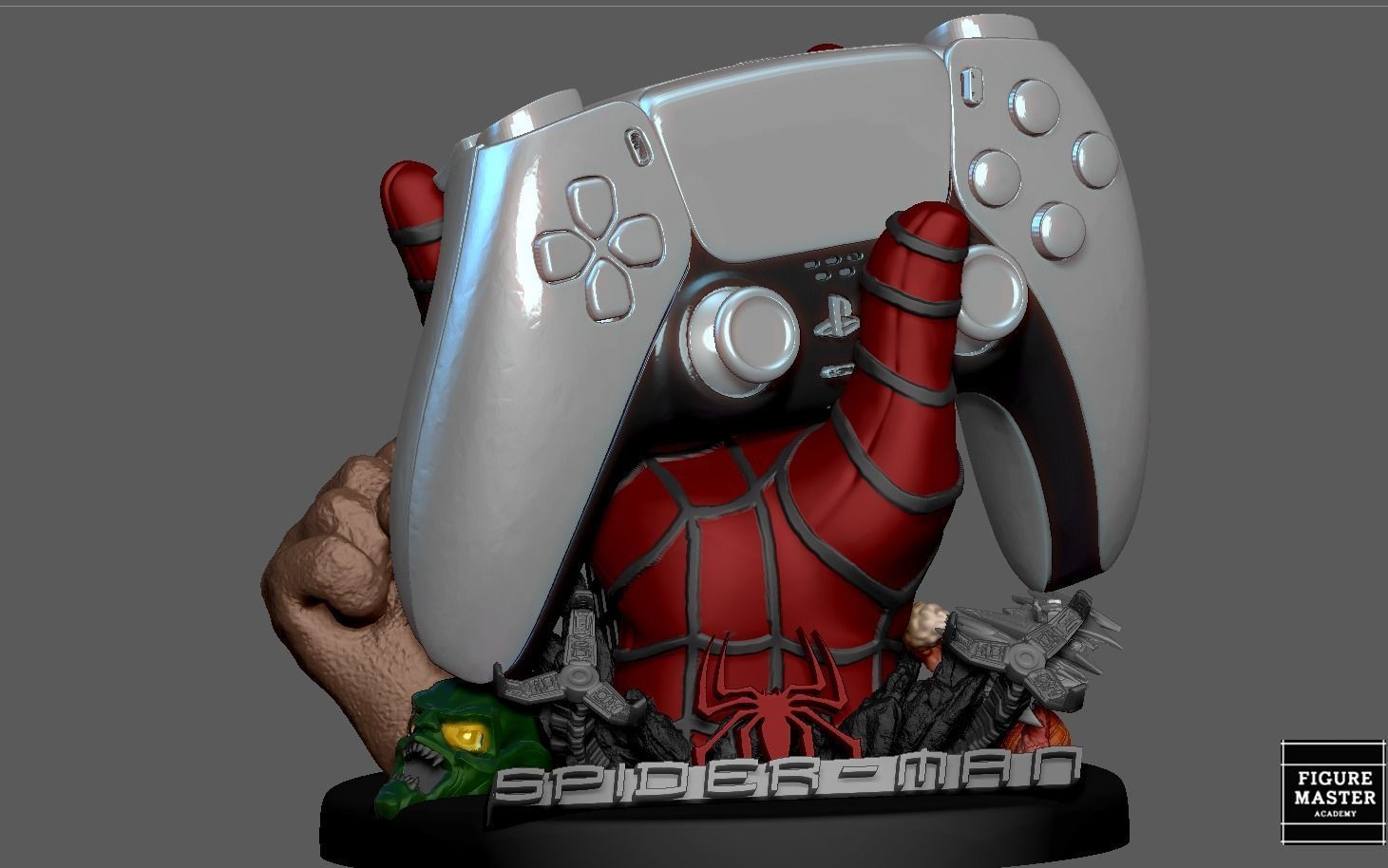 SPIDERMAN TOBEY MCGUIRE HAND  PS4 PS5 CONTROLLER HOLDER 3D print model_3