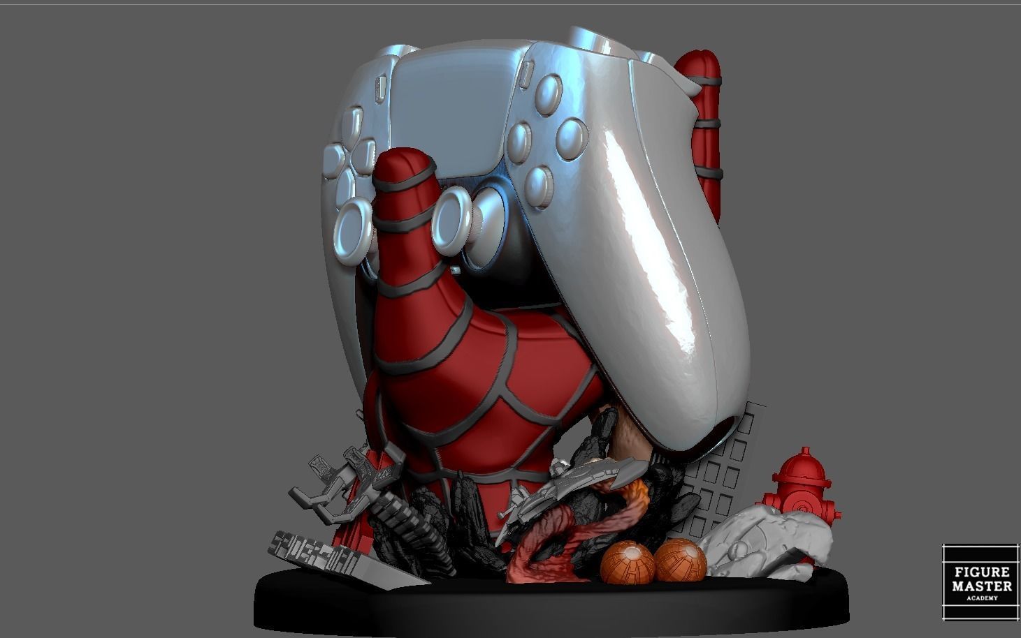 SPIDERMAN TOBEY MCGUIRE HAND  PS4 PS5 CONTROLLER HOLDER 3D print model_7