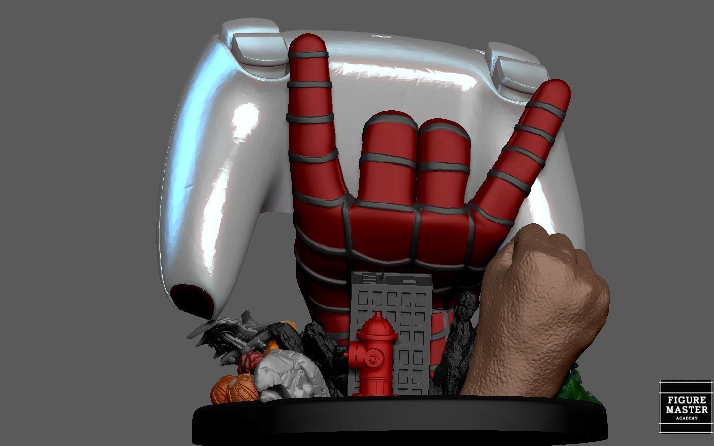 SPIDERMAN TOBEY MCGUIRE HAND  PS4 PS5 CONTROLLER HOLDER 3D print model_6