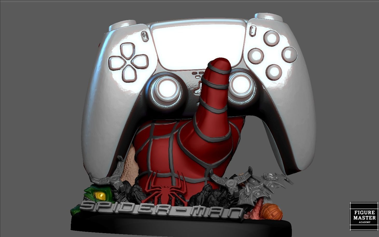 SPIDERMAN TOBEY MCGUIRE HAND  PS4 PS5 CONTROLLER HOLDER 3D print model_4