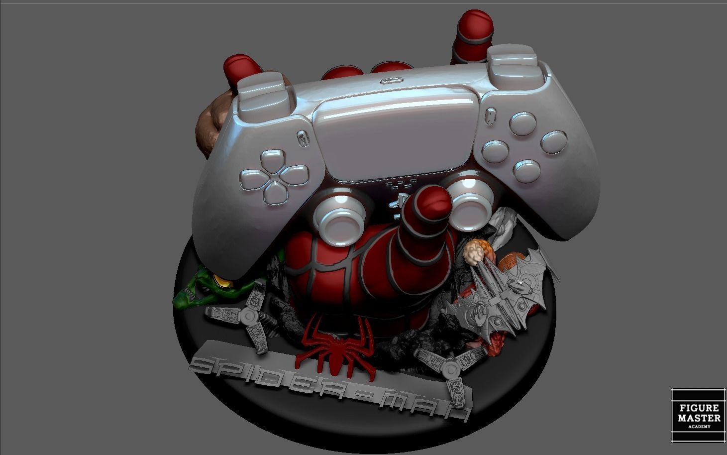 SPIDERMAN TOBEY MCGUIRE HAND  PS4 PS5 CONTROLLER HOLDER 3D print model_8