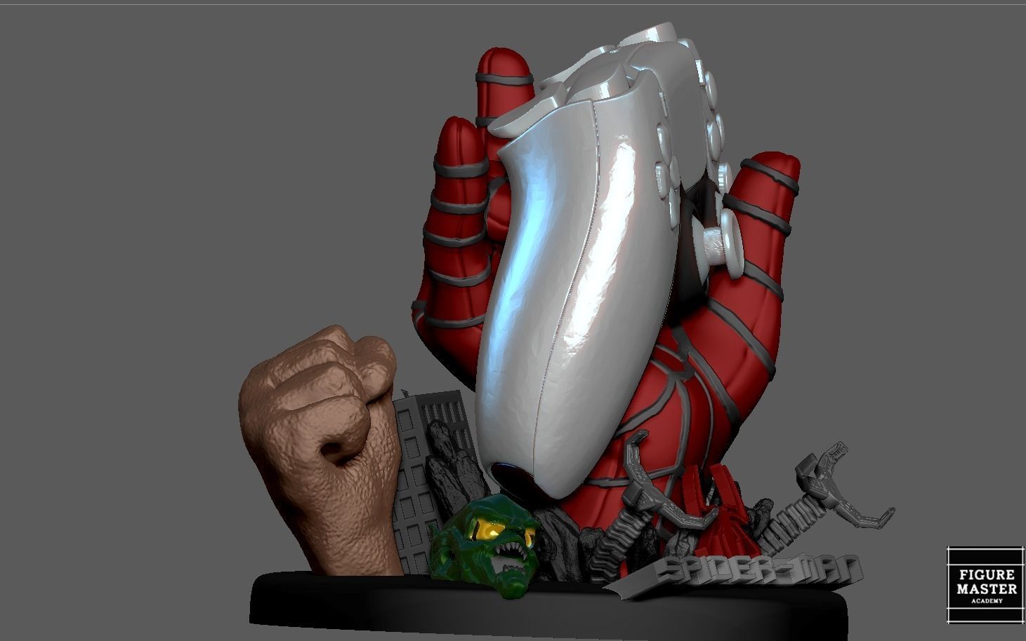 SPIDERMAN TOBEY MCGUIRE HAND  PS4 PS5 CONTROLLER HOLDER 3D print model_5