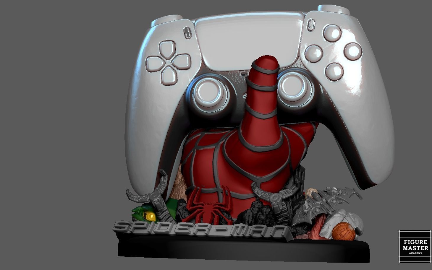 SPIDERMAN TOBEY MCGUIRE HAND  PS4 PS5 CONTROLLER HOLDER 3D print model_11