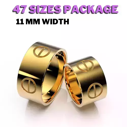 wedding rings 11mm big love band package of total 47 ring sizes