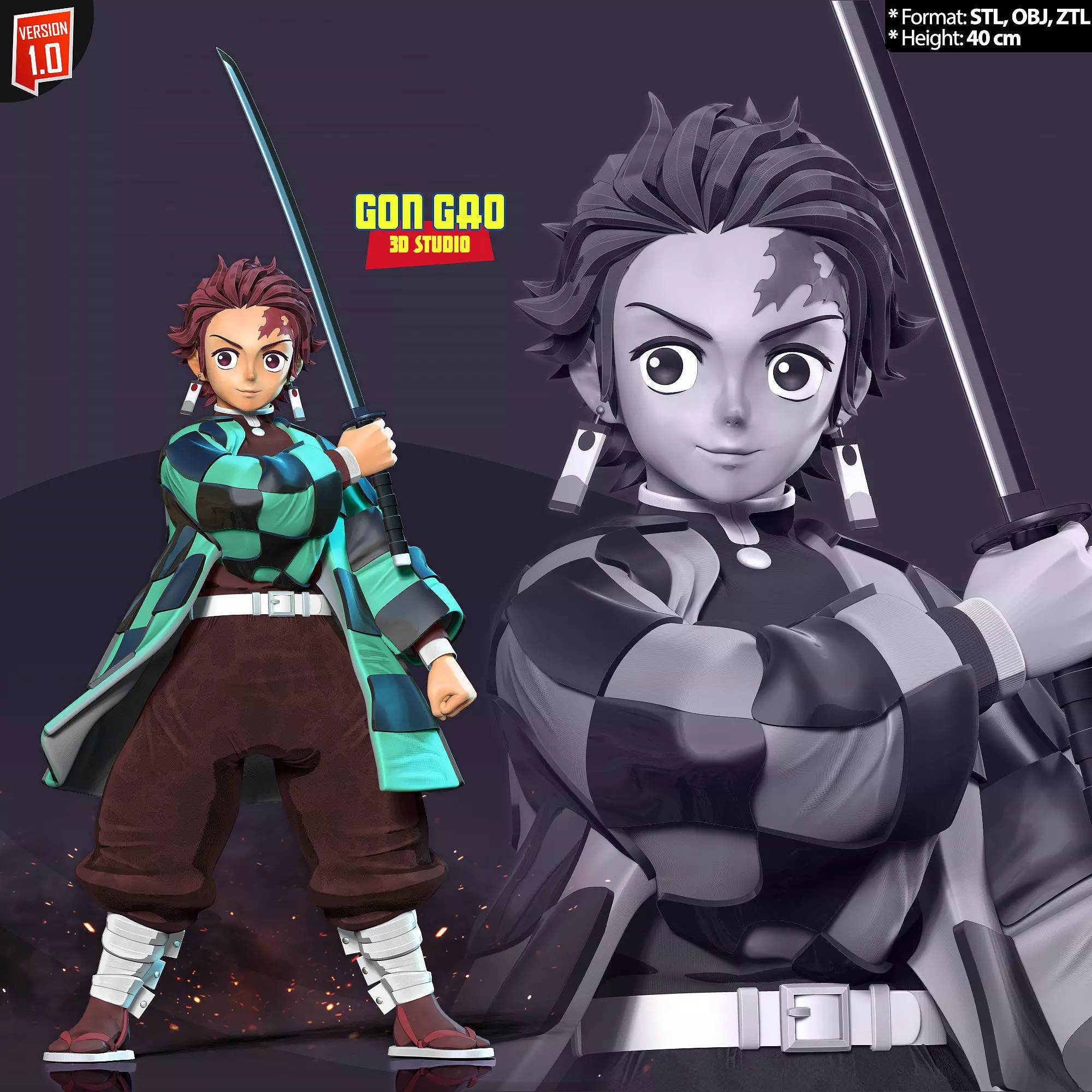 Tanjiro Kamado 3D print model_0