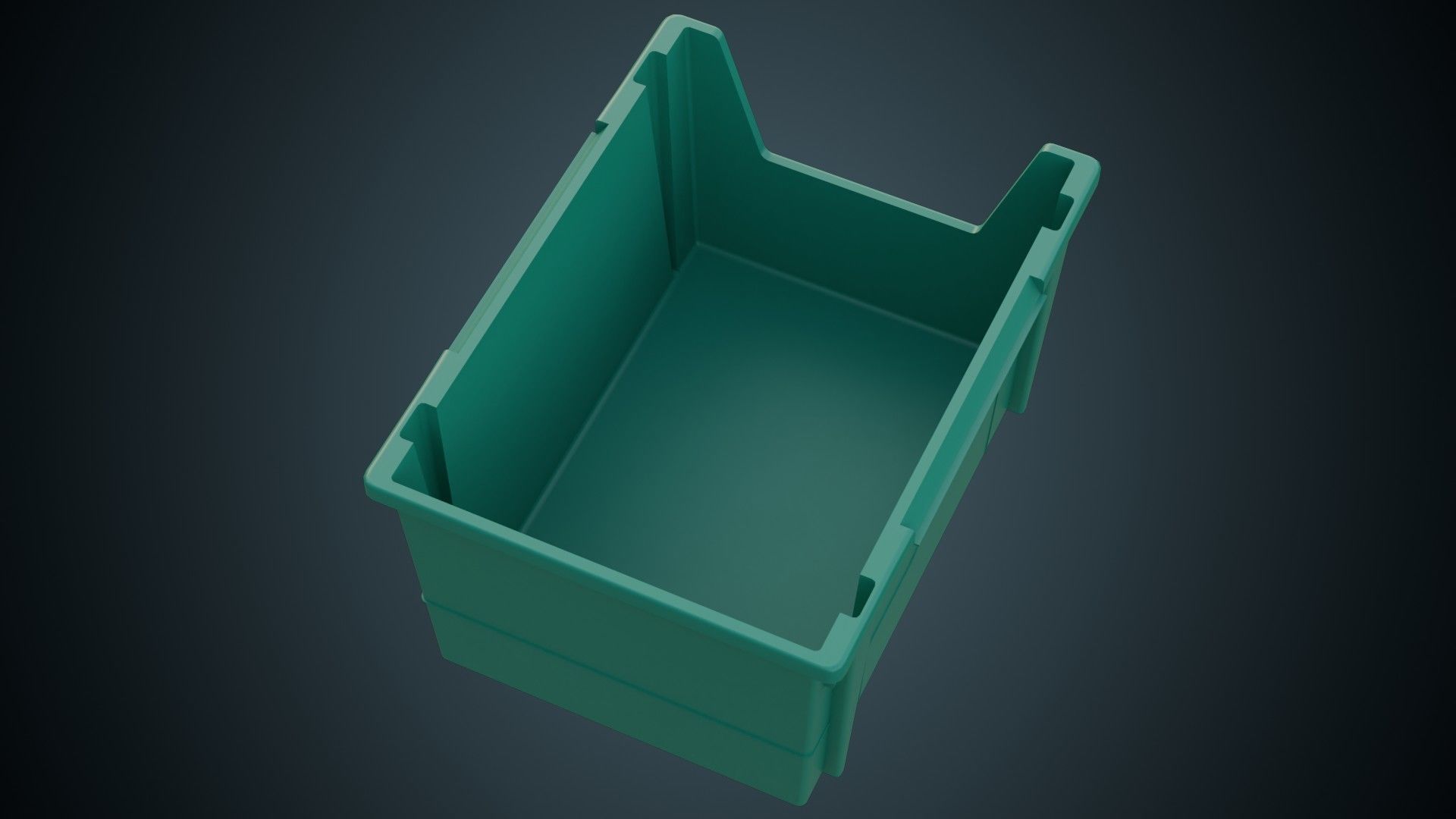 Storage Bin 1A Low-poly 3D model_5