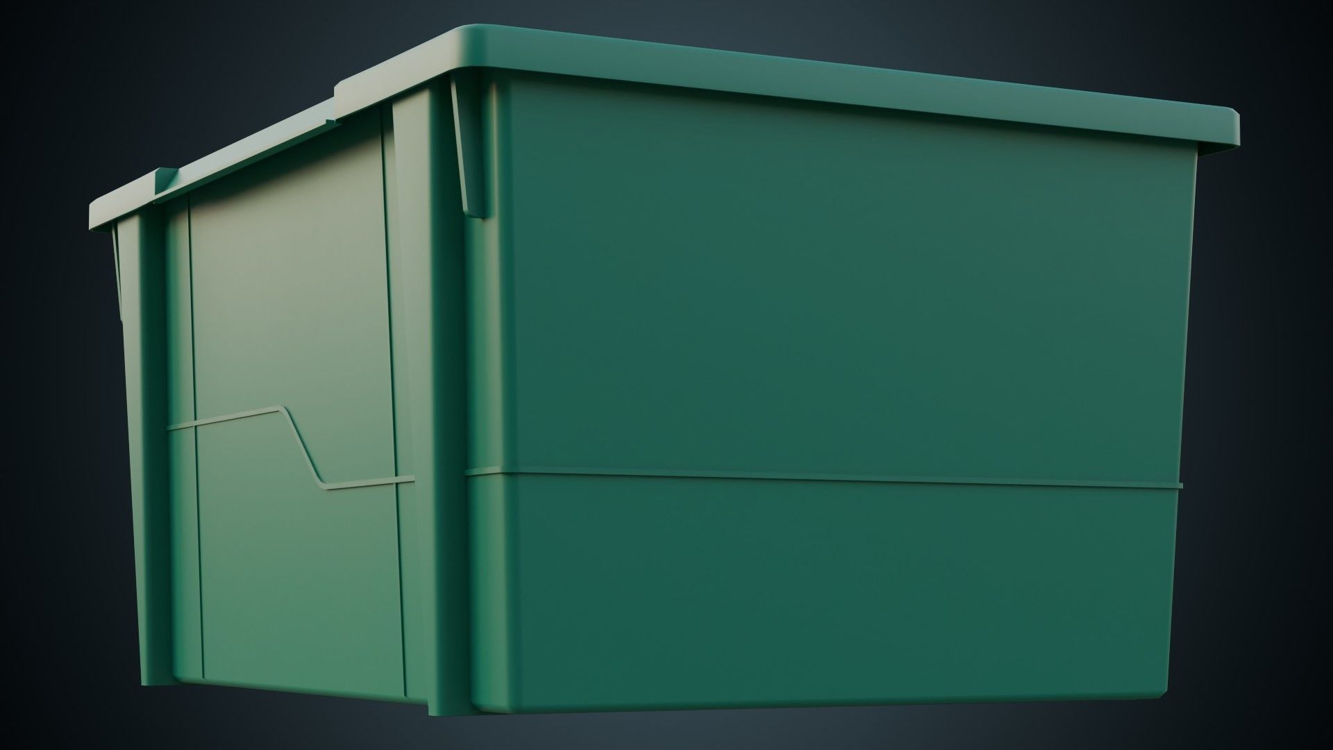 Storage Bin 1A Low-poly 3D model_6