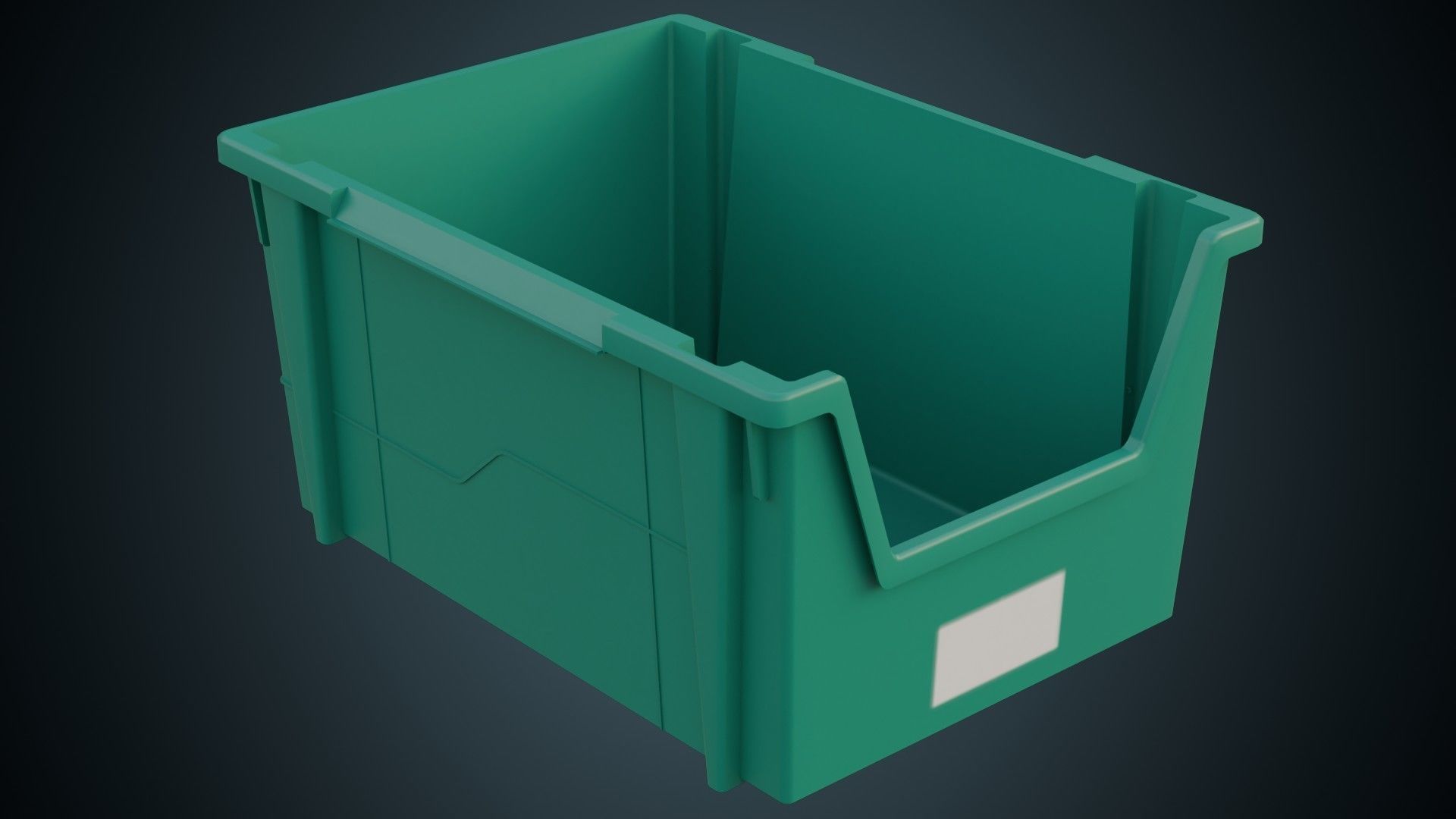 Storage Bin 1A Low-poly 3D model_4
