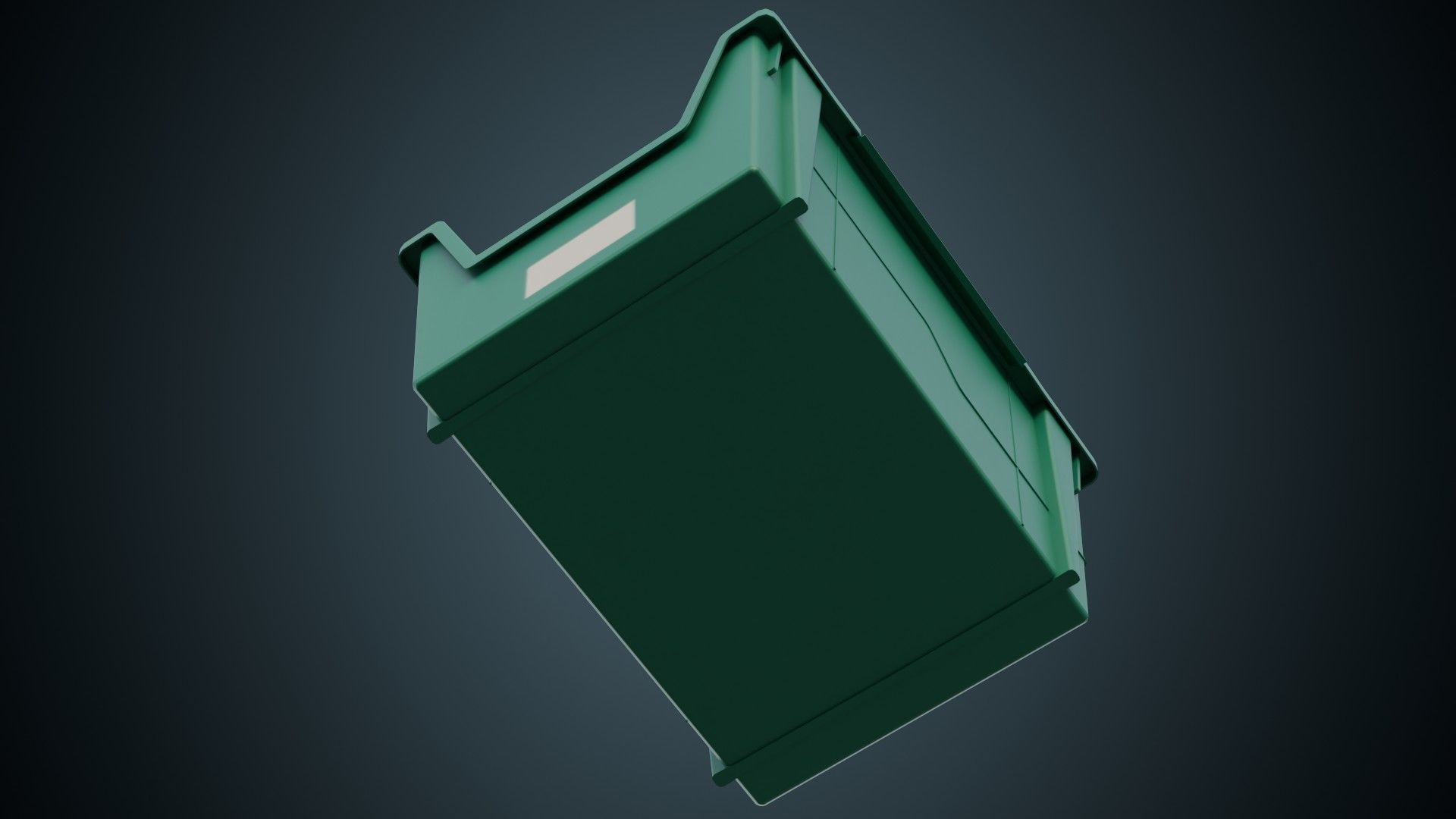 Storage Bin 1A Low-poly 3D model_7