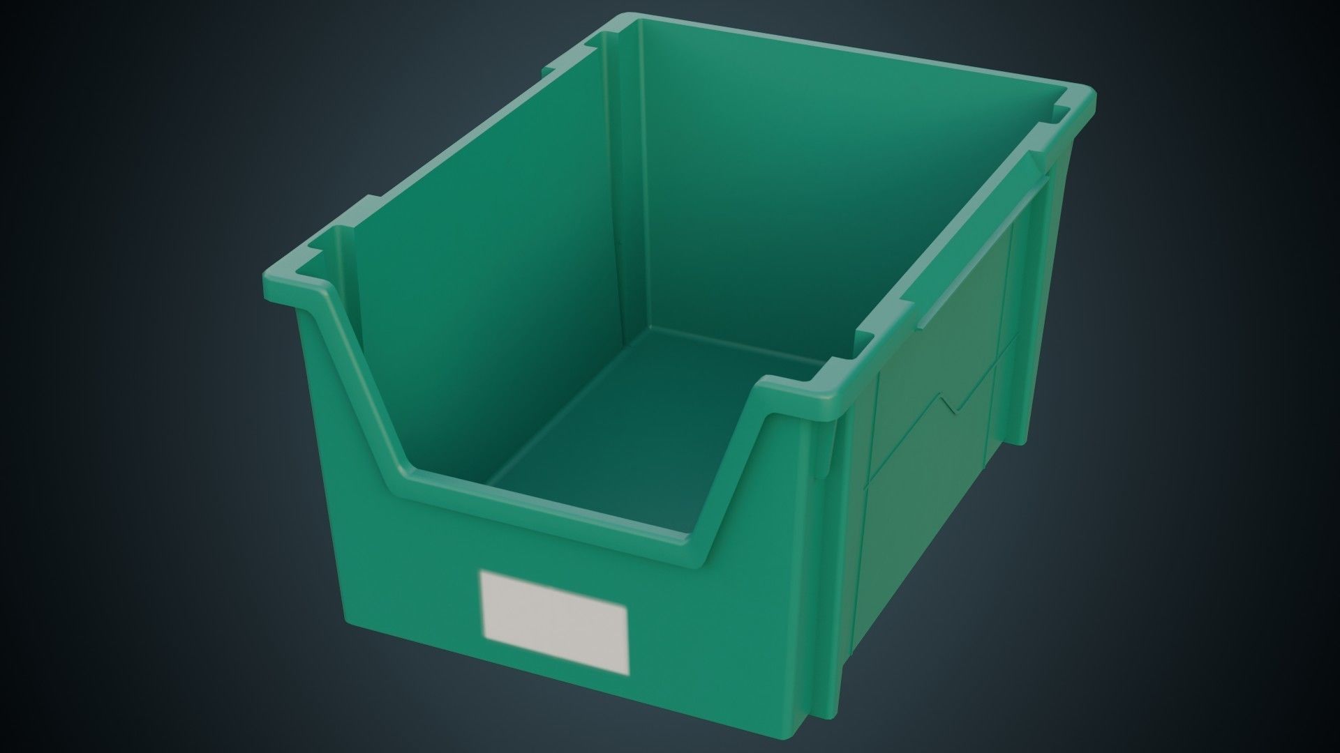 Storage Bin 1A Low-poly 3D model_3