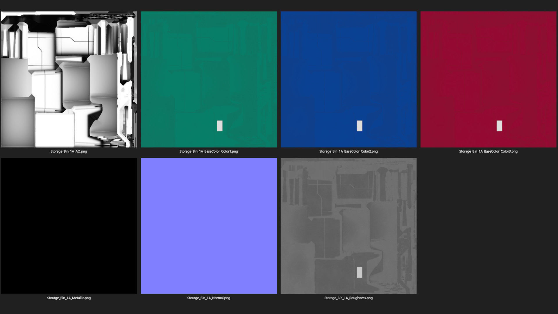 Storage Bin 1A Low-poly 3D model_11