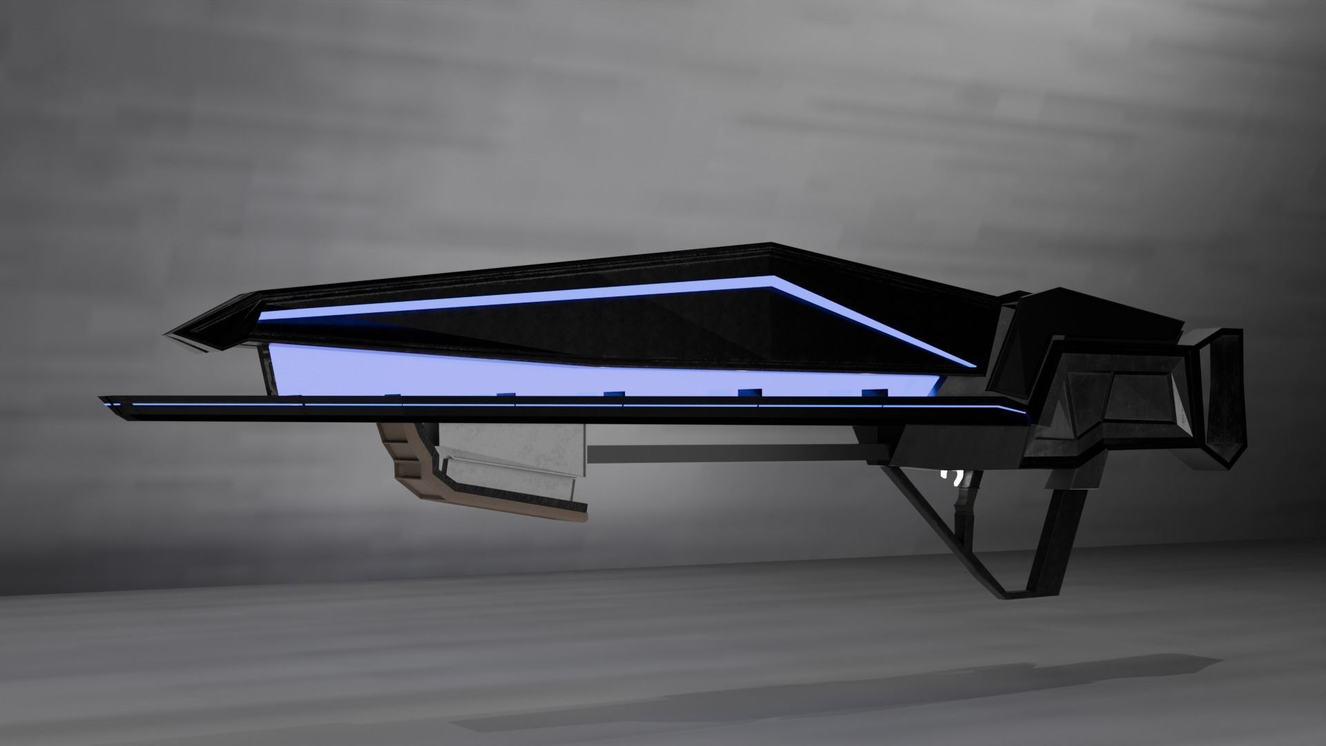 Futuristic Space Rifle 3D model_4