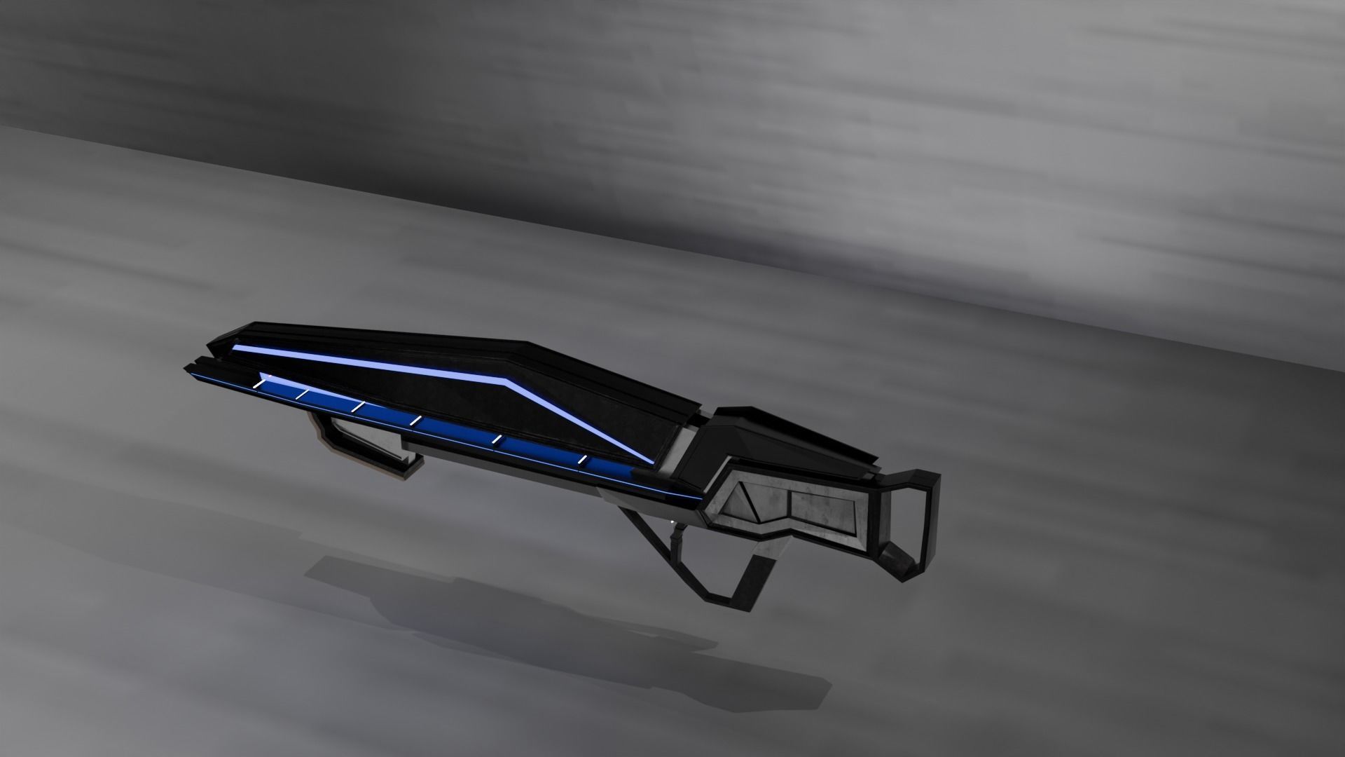 Futuristic Space Rifle 3D model_3