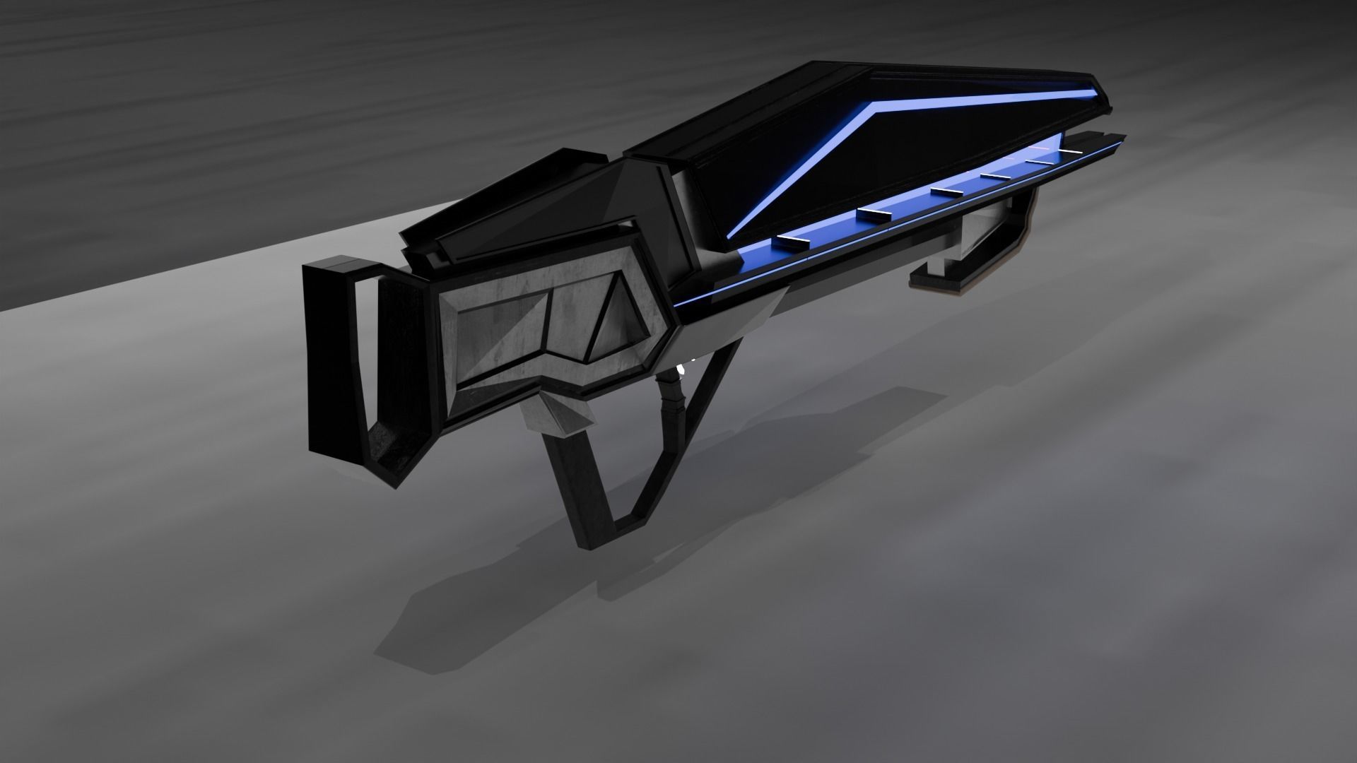 Futuristic Space Rifle 3D model_1