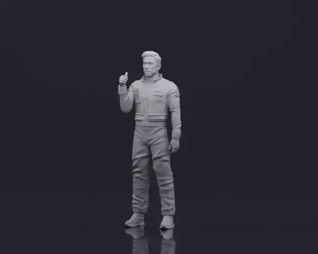 S00099 Astronaut thumbs-up pose 3dp 3D print model