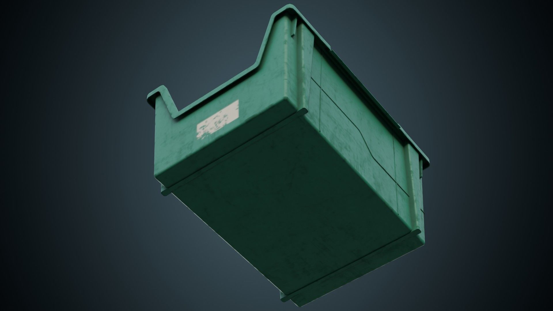Storage Bin 1B Low-poly 3D model_7