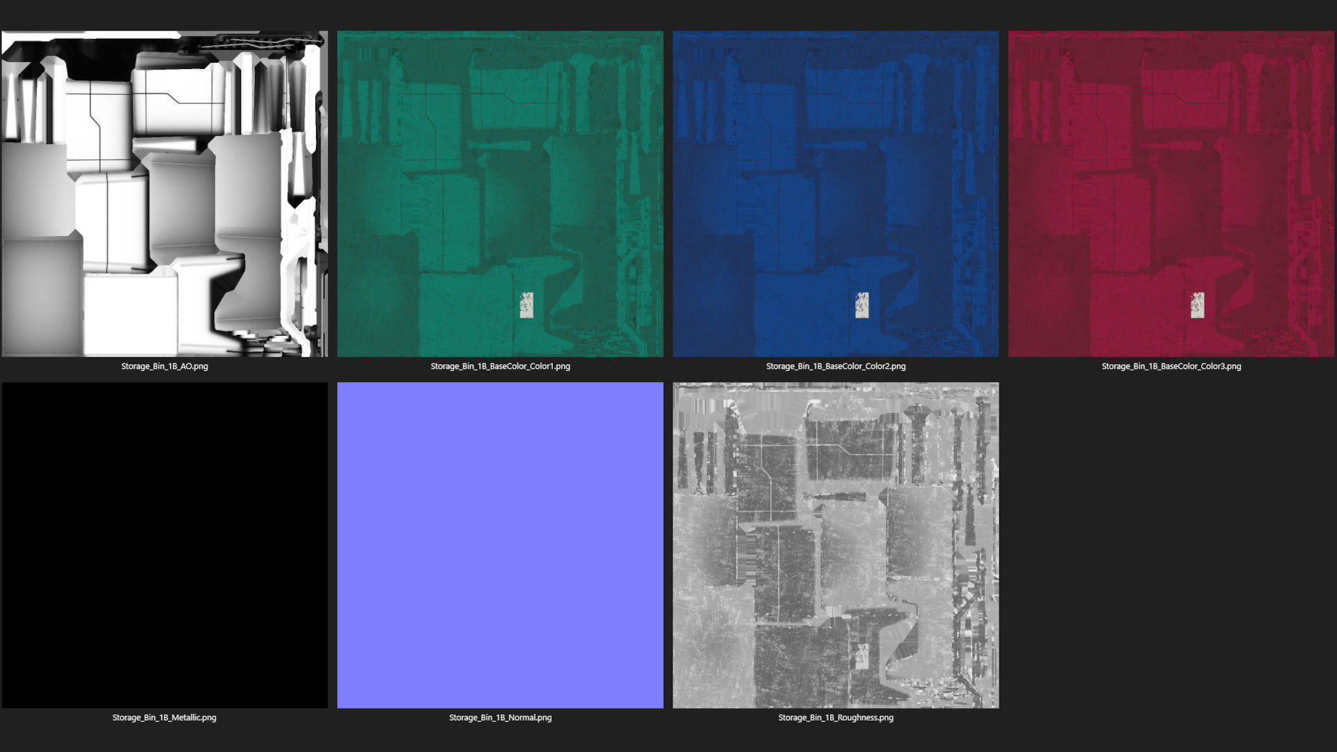 Storage Bin 1B Low-poly 3D model_11