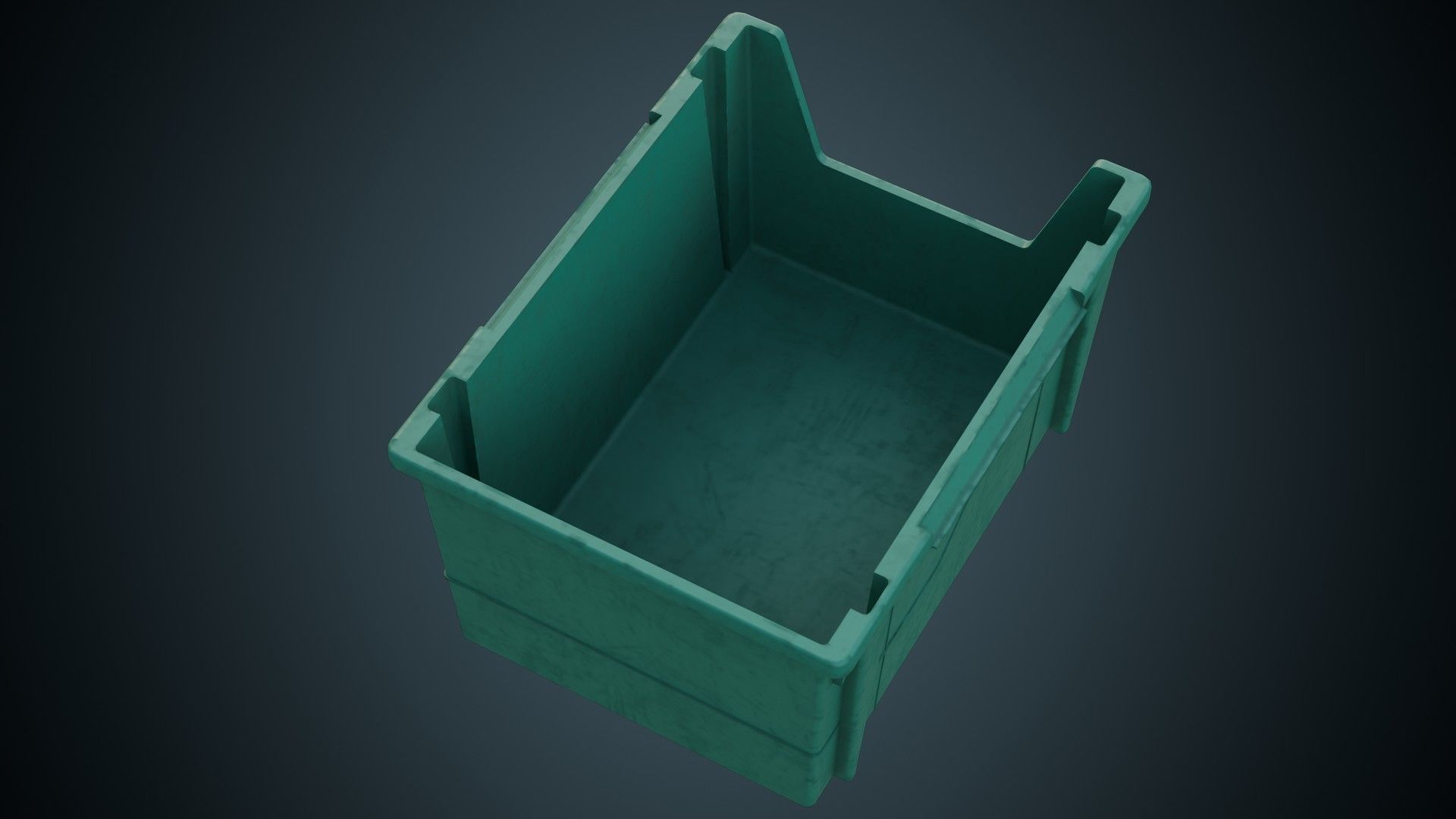 Storage Bin 1B Low-poly 3D model_5