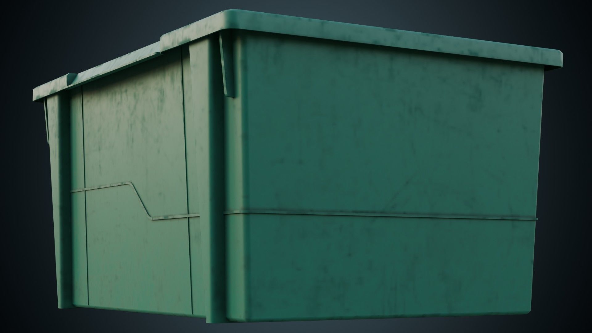 Storage Bin 1B Low-poly 3D model_6
