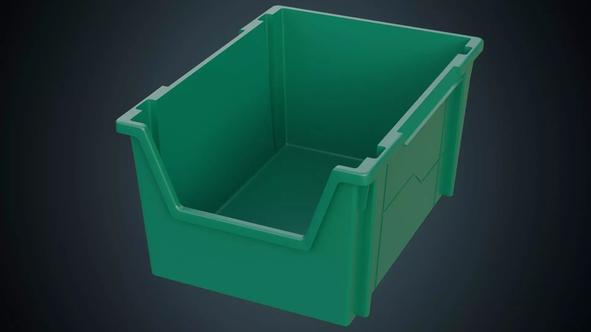 Storage Bin 1 Basic Low-poly 3D model