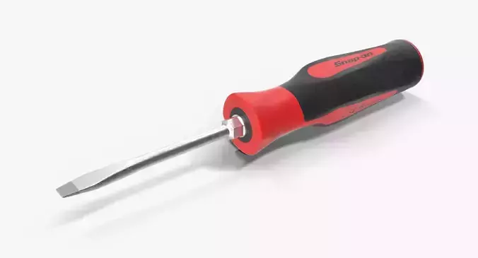 Flat Tip 040 Instinct Soft Grip Red Screwdriver SGD2BR Low-poly 3D model