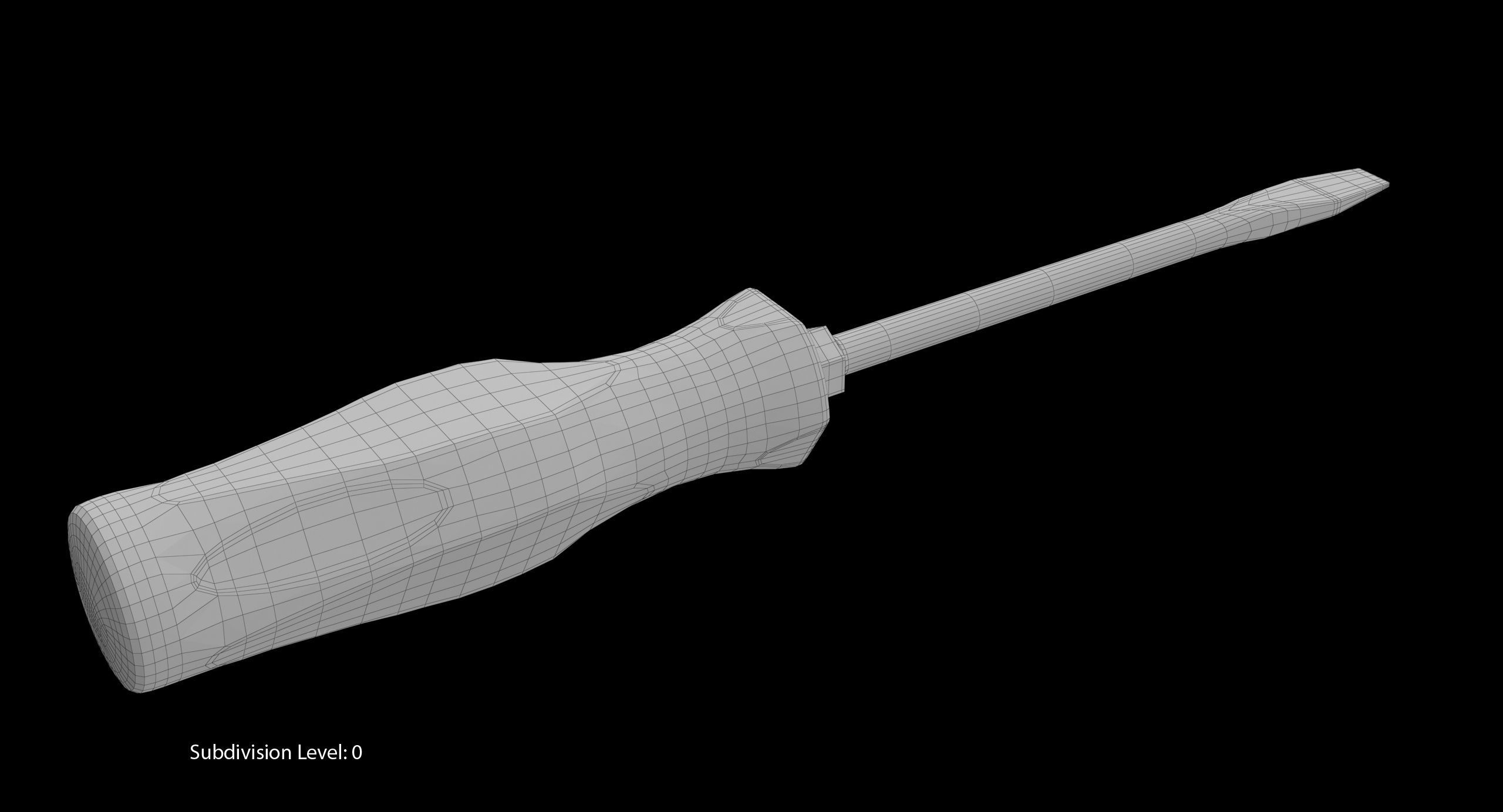 Flat Tip 050 Instinct Soft Grip Red Screwdriver SGD2BR Low-poly 3D model_15