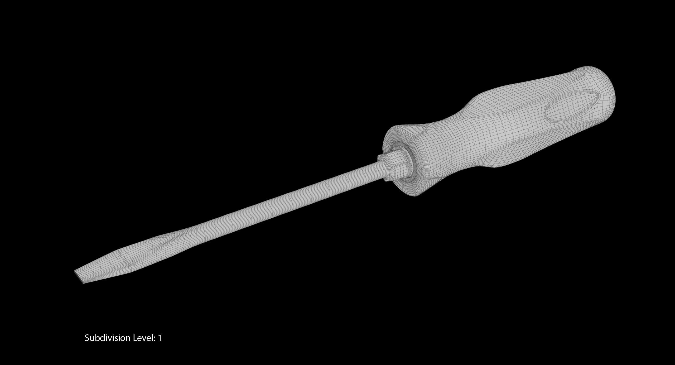 Flat Tip 050 Instinct Soft Grip Red Screwdriver SGD2BR Low-poly 3D model_14