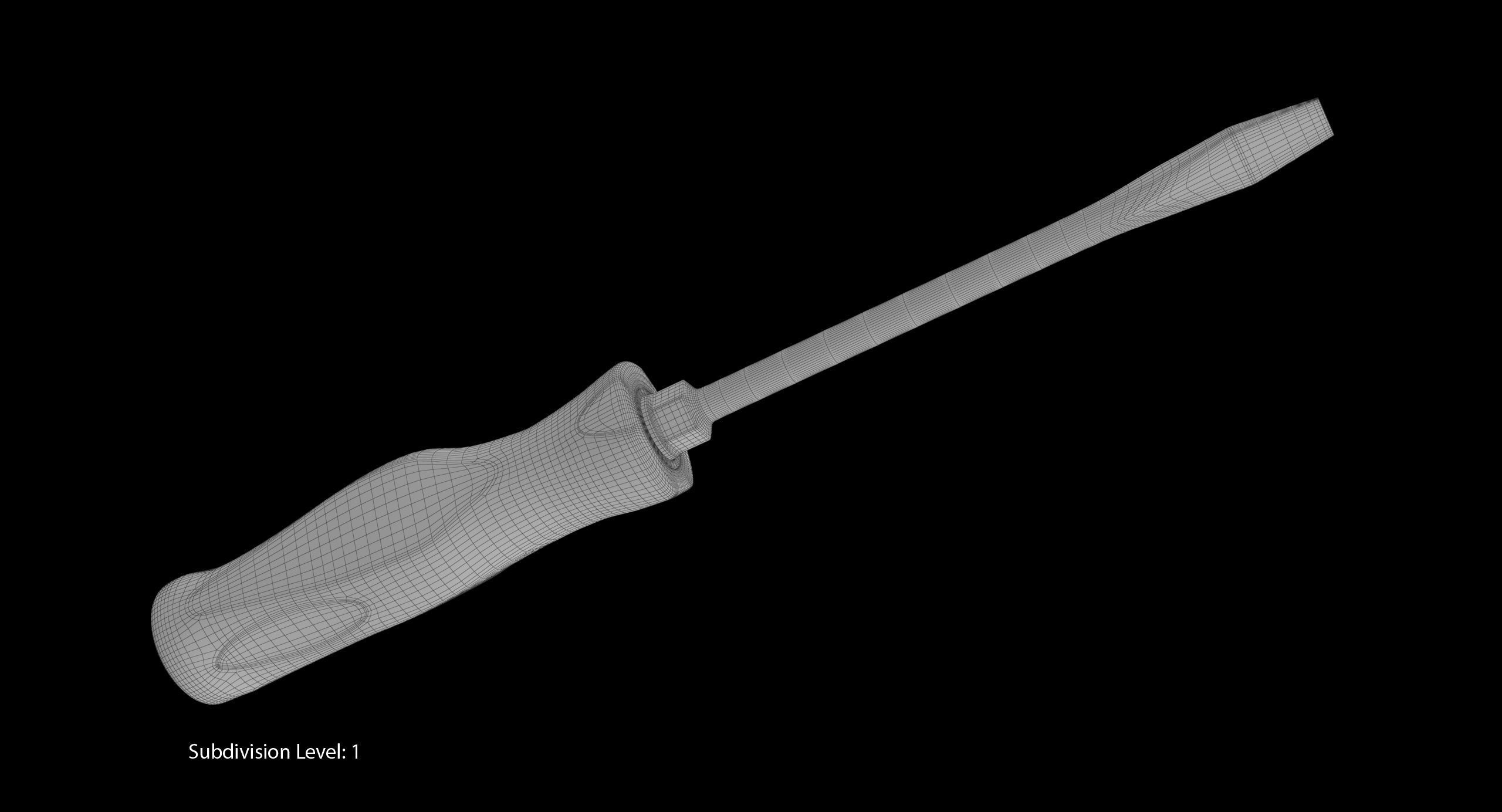 Flat Tip 050 Instinct Soft Grip Red Screwdriver SGD2BR Low-poly 3D model_18