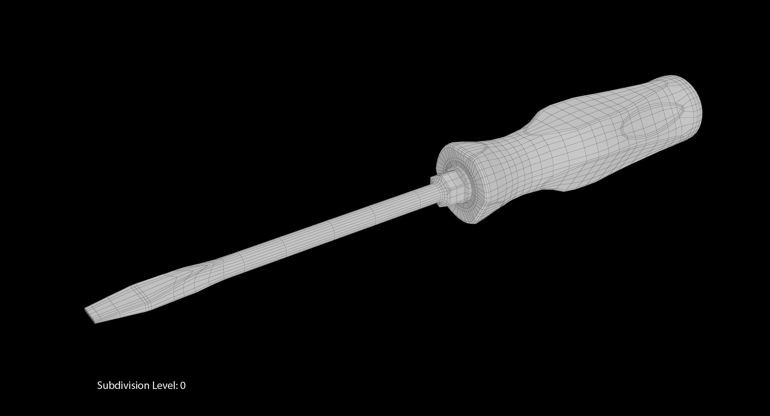 Flat Tip 050 Instinct Soft Grip Red Screwdriver SGD2BR Low-poly 3D model_13