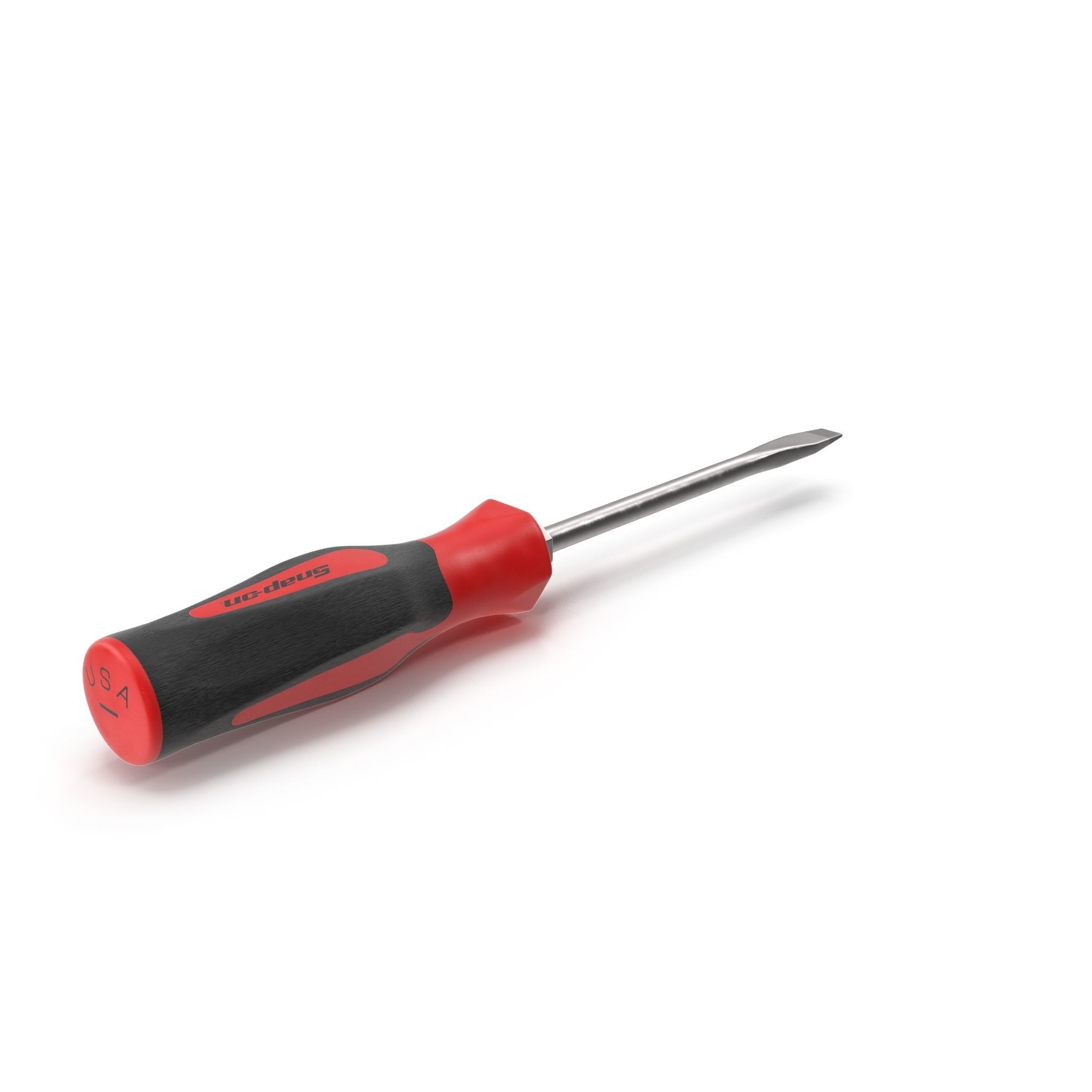Flat Tip 050 Instinct Soft Grip Red Screwdriver SGD2BR Low-poly 3D model_7