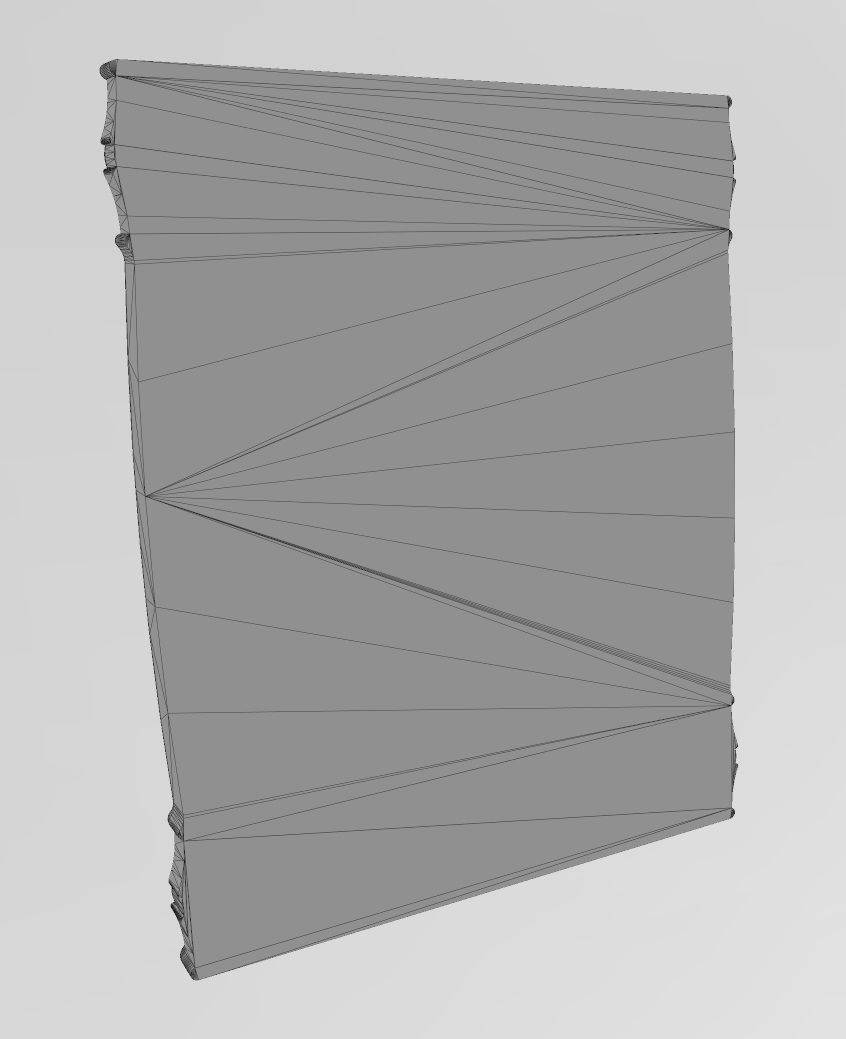 Simple lotus scroll pillars rectangular panel onlay relief 3D print model_13