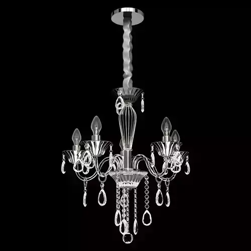 Ideal Lux TIEPOLO 5-Flg Barock Kristall Kronleuchter 