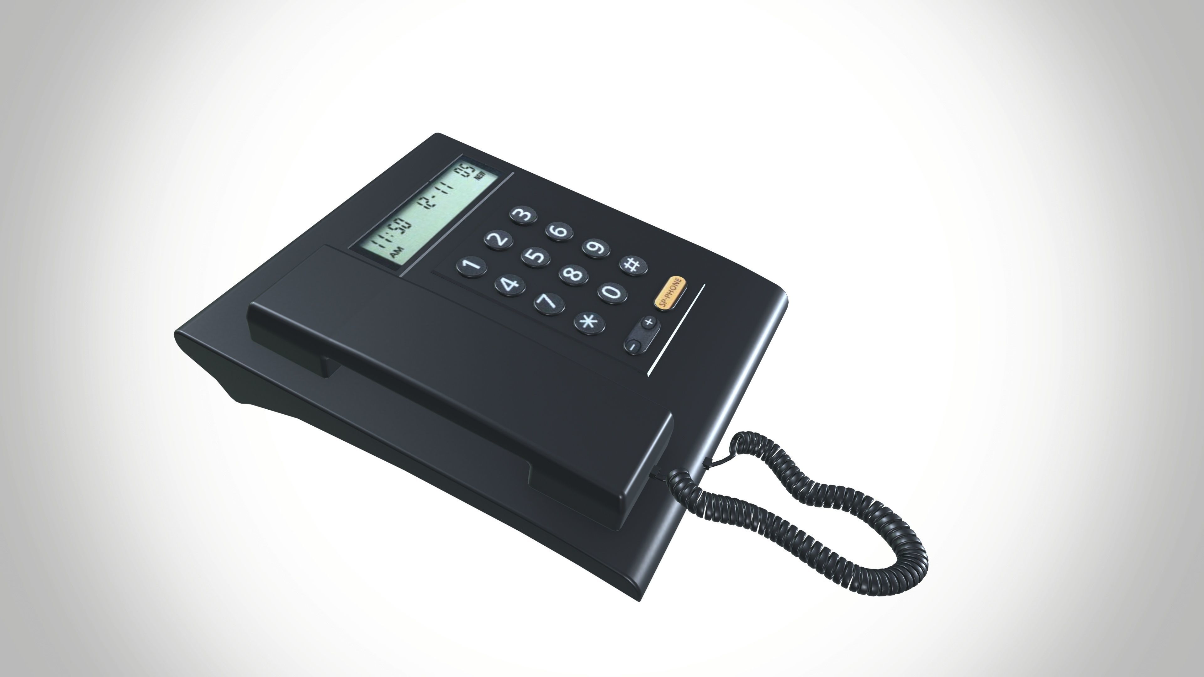 Panasonic Telephone Low-poly 3D model_2