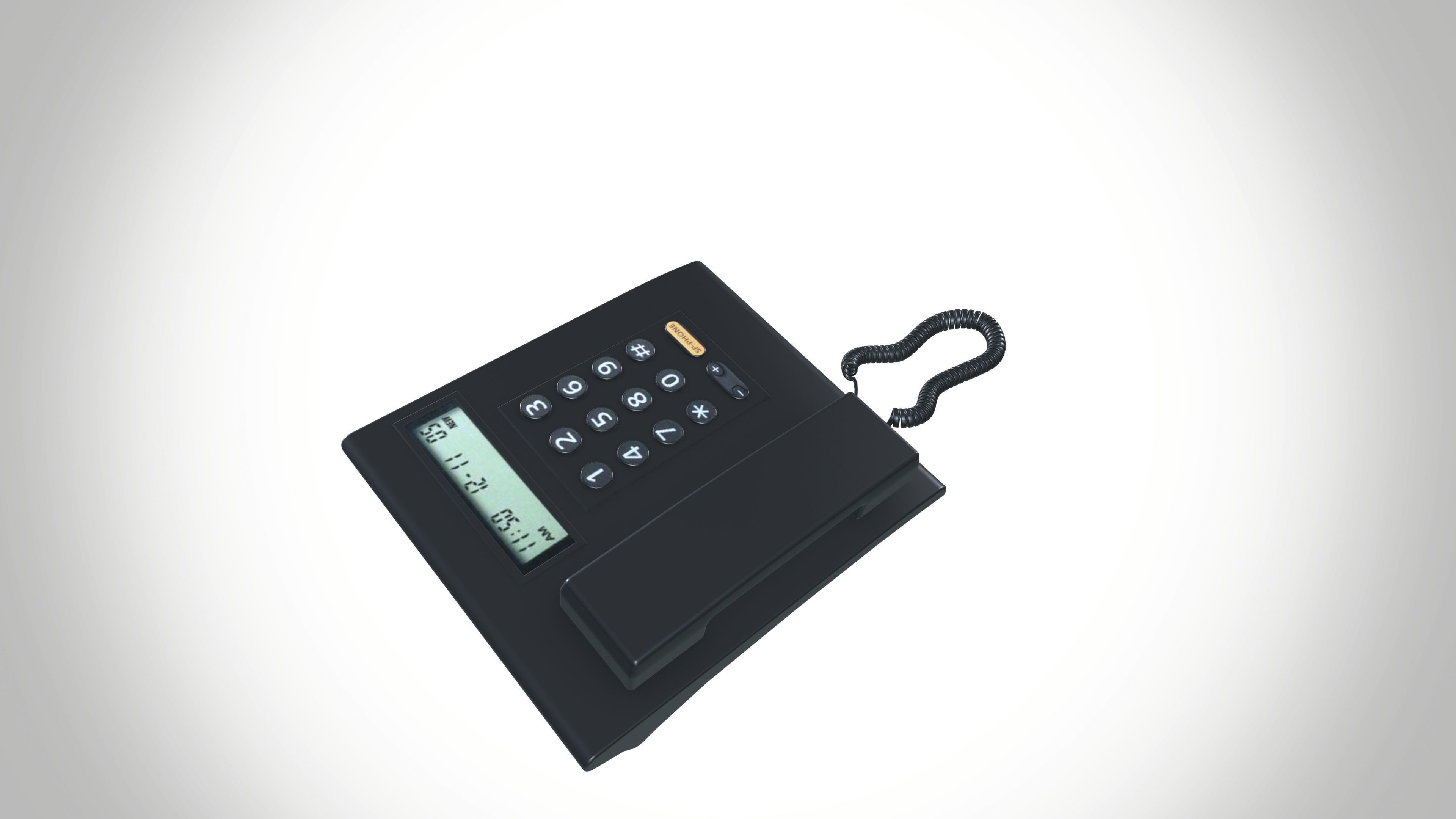 Panasonic Telephone Low-poly 3D model_3