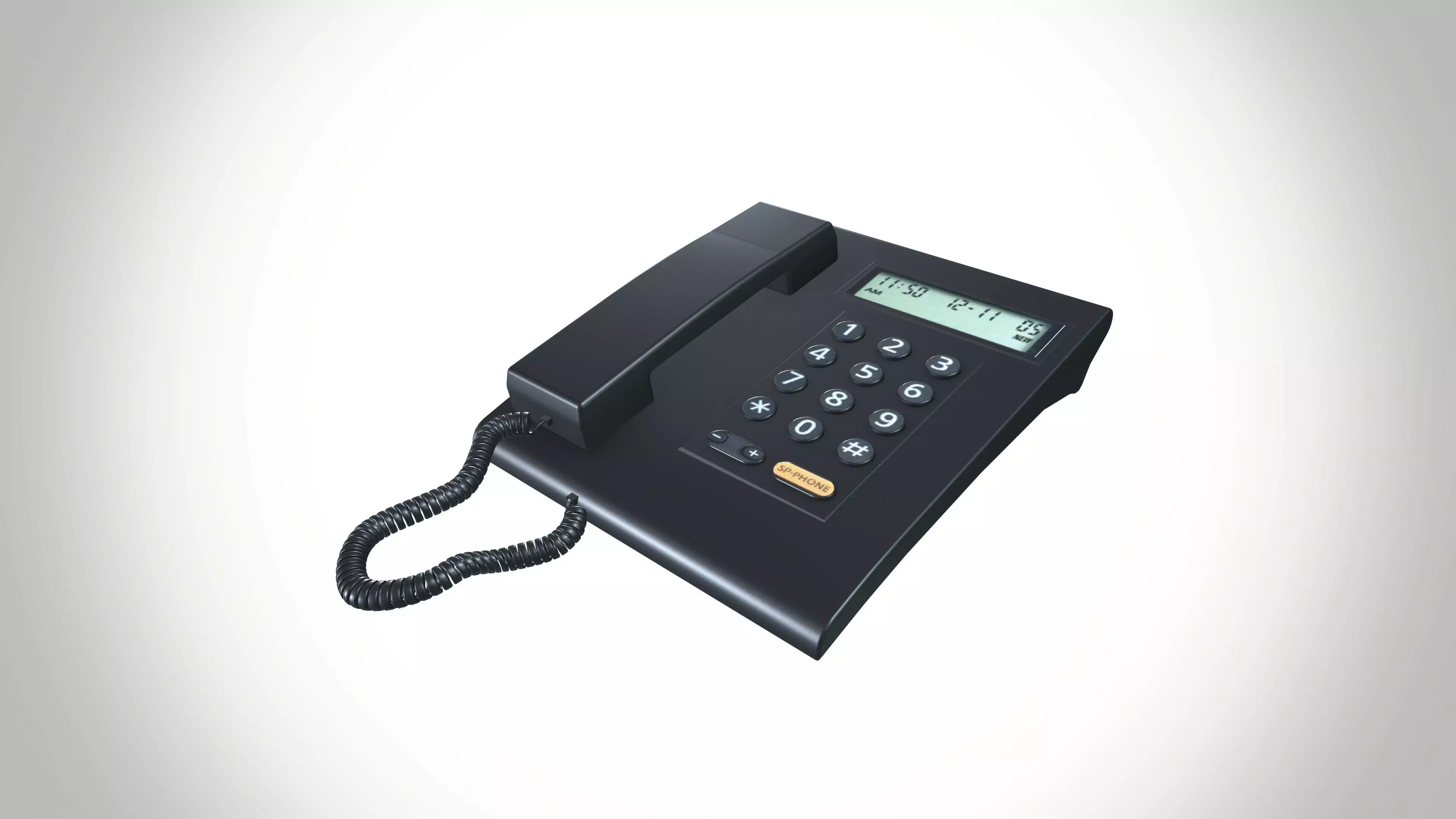 Panasonic Telephone Low-poly 3D model_0