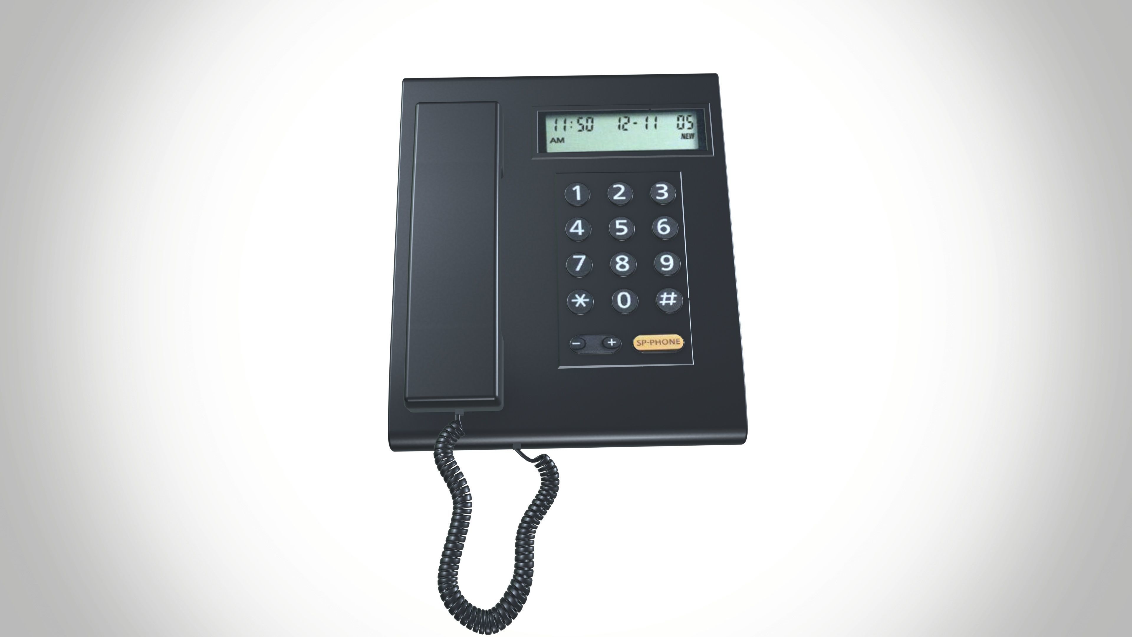 Panasonic Telephone Low-poly 3D model_6